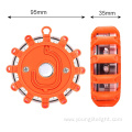 Round crushproof road traffic flare flashing warning light